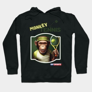 Monkey Tennis Funny Print Hoodie